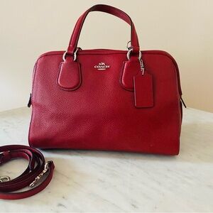 Coach Bag Nolita Satchel red pebbled leather